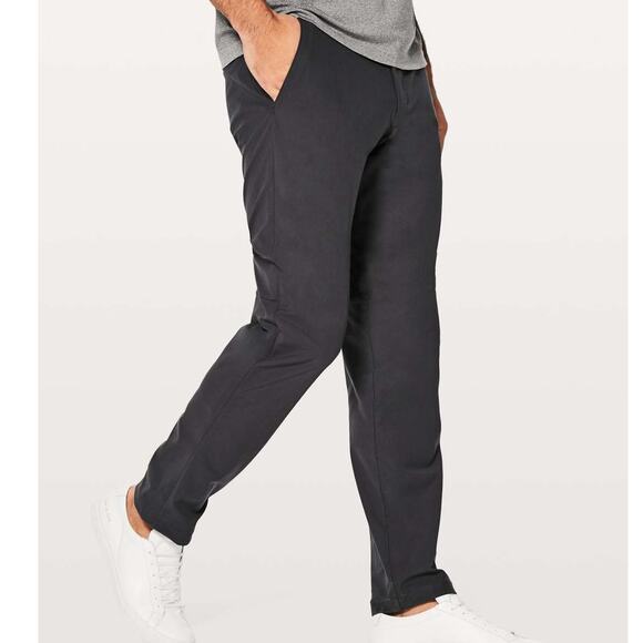 Lululemon Commission Pant Relaxed Black Men's Size 32 x 31 Excellent Condition - Picture 2 of 10
